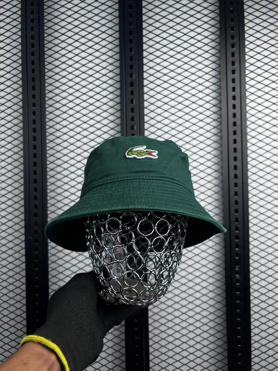 Lacoste Unisex Organic Cotton Bucket Hat - Dark Green