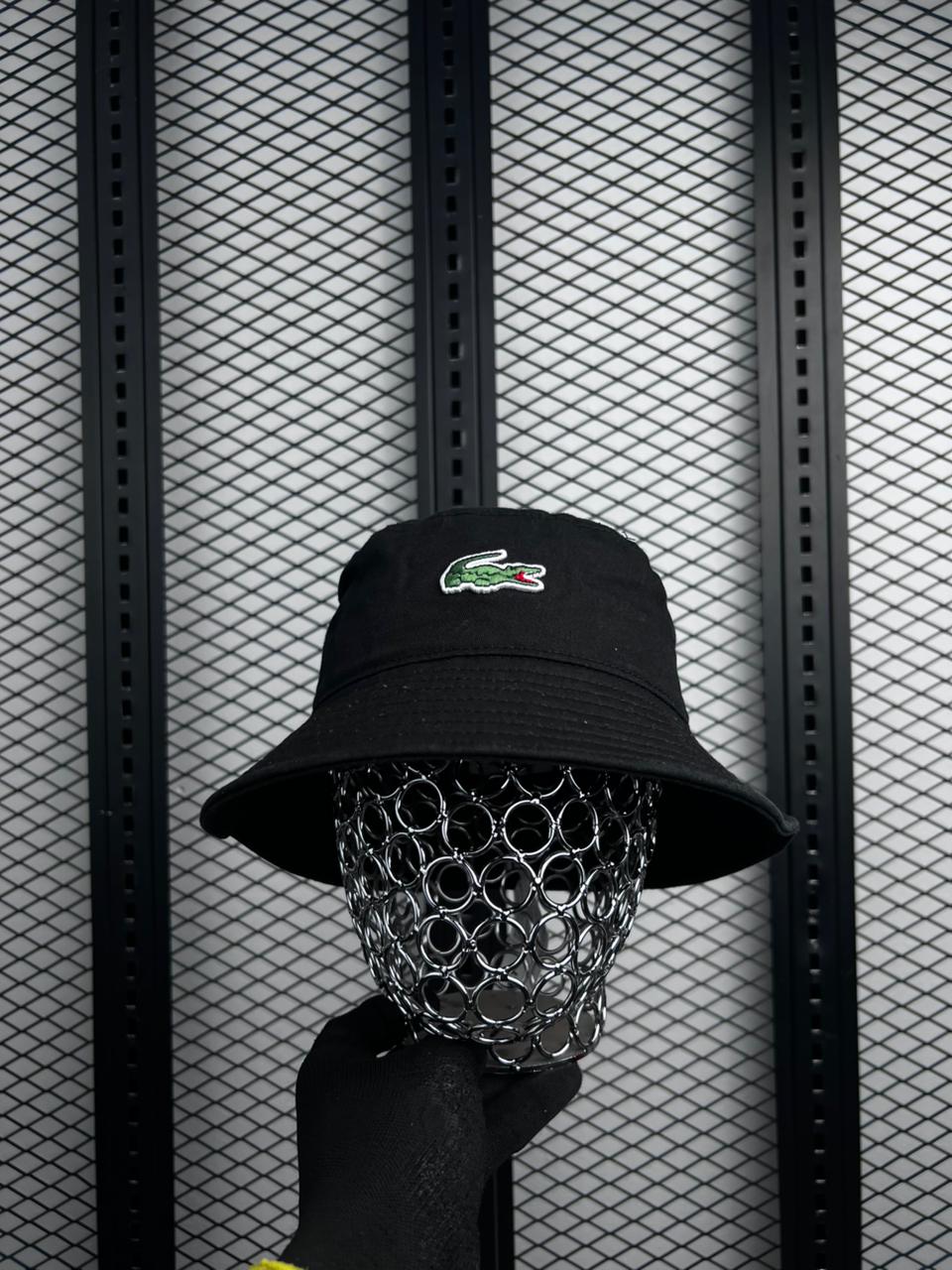 Lacoste Unisex Organic Cotton Bucket Hat - Jet Black